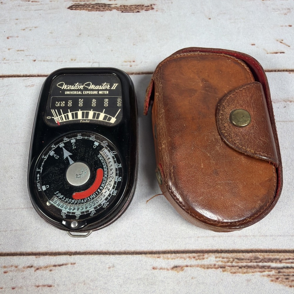 Vintage Weston Master II Universal Exposure Meter Model S141/735 Leather Case